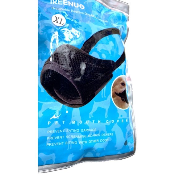 Dog Muzzle Breathable Beehive Style Dog Mouth Muzzle Mesh Pet Mouth Cover XL - Picture 2 of 8